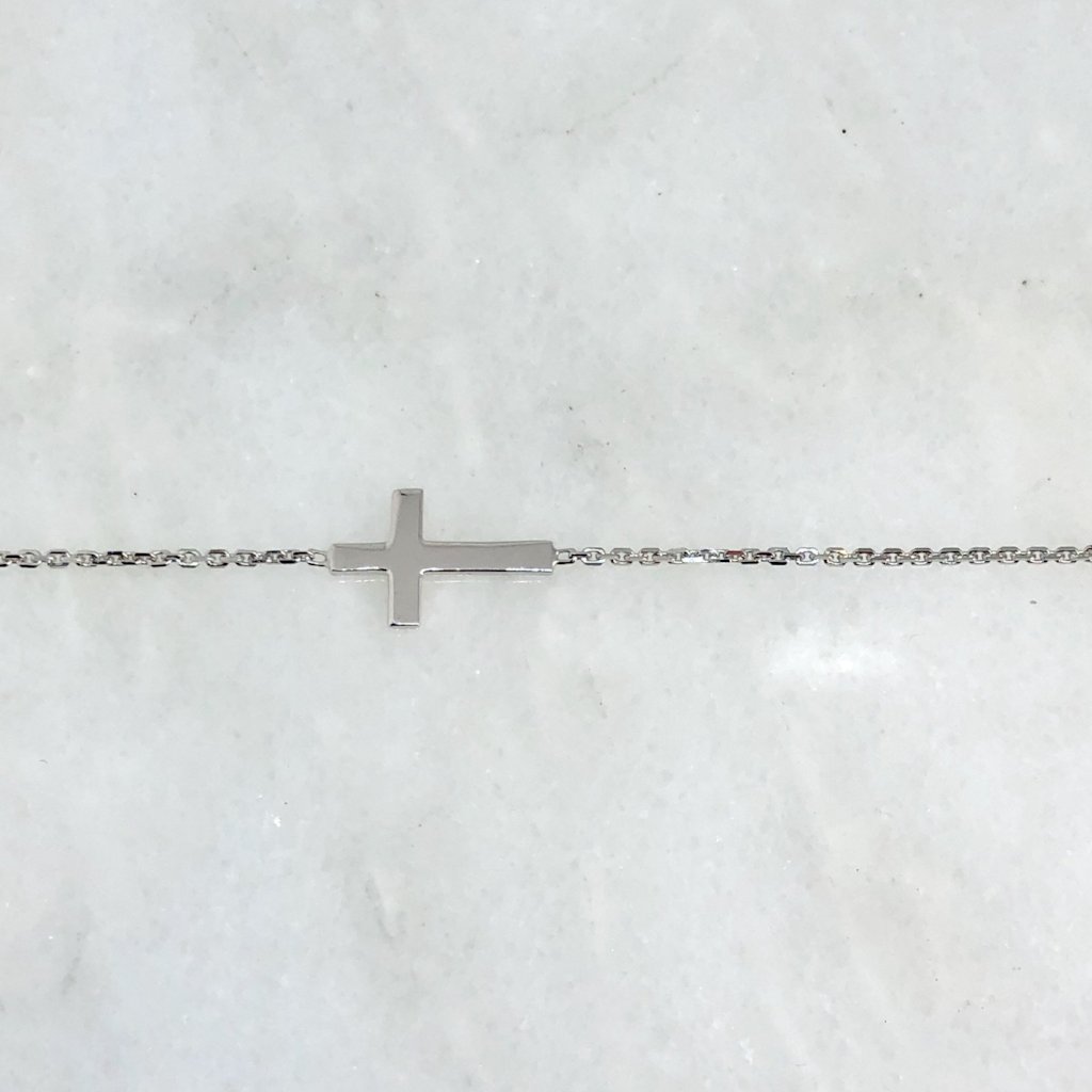 Sideways on sale cross bracelet