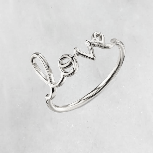 SILVER LOVE RING
